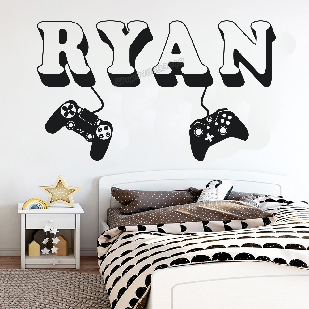 Gaming Accessories Wall - Oyun duvar Sticker Özel Ad Denetleyici